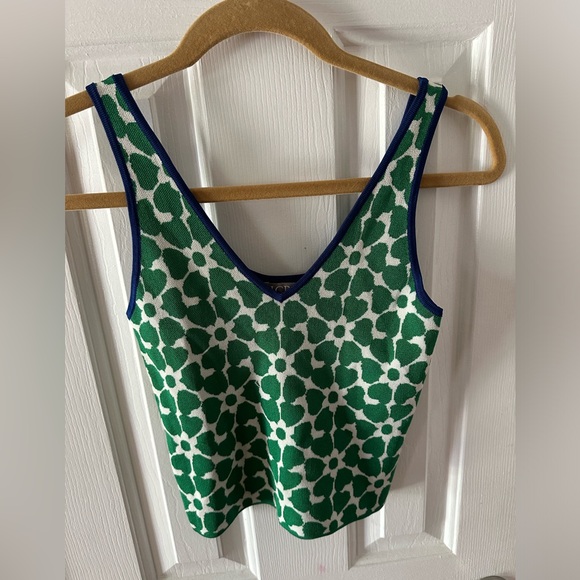 J. Crew Fitted Sweater-Tank in  Floral Jacquard - Picture 9 of 9